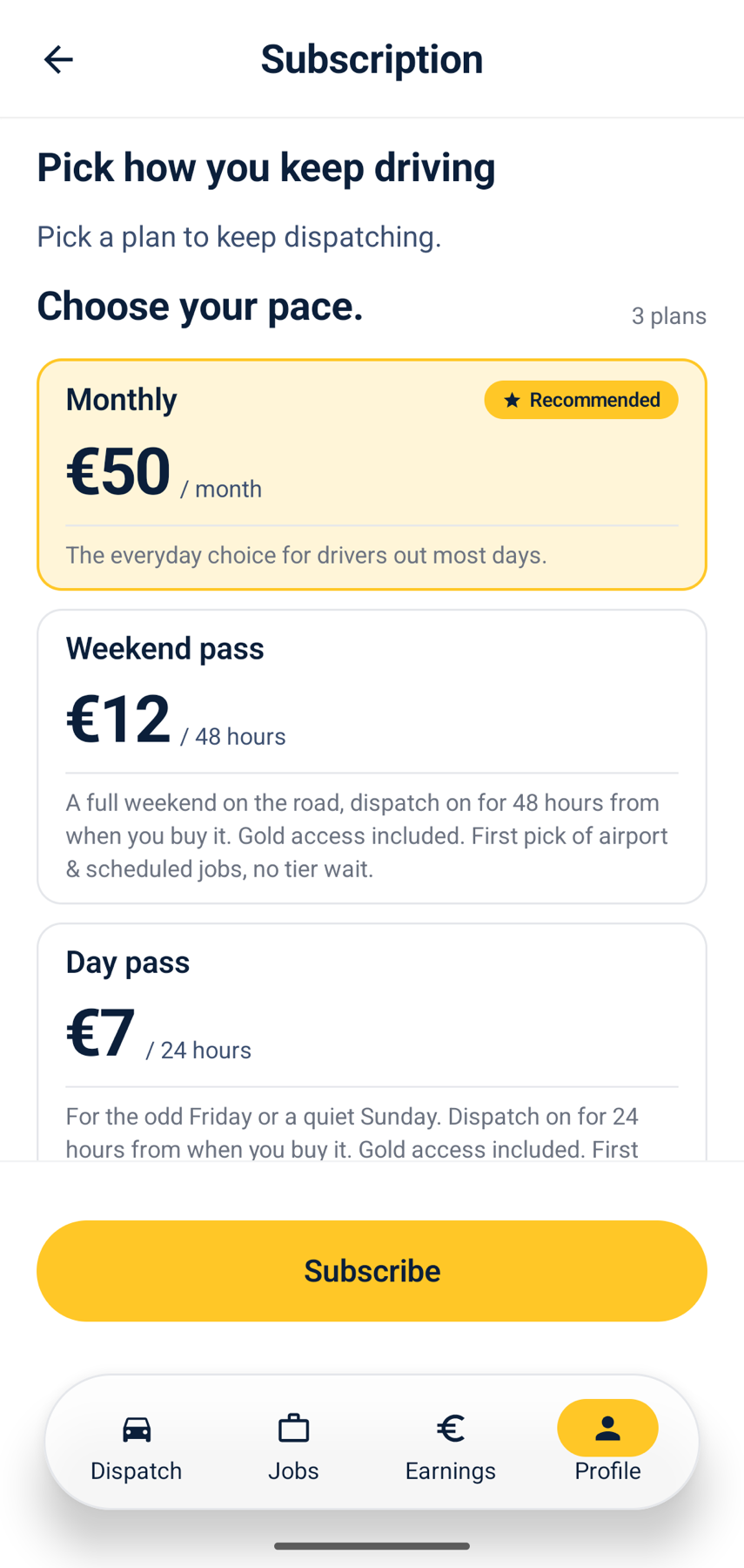 Driver · today: FairTaxi on Android
