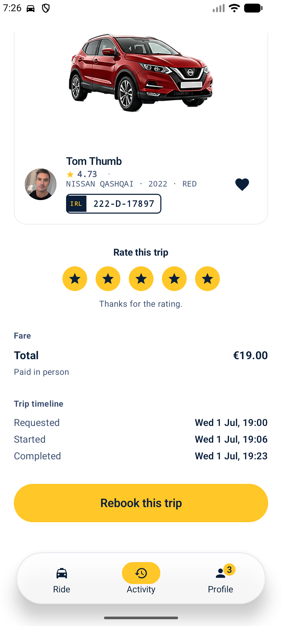 Rider · fare & savings: FairTaxi on Android
